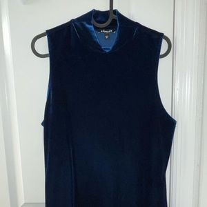 Royal Blue Velvet Blouse